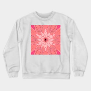 Cartoon Mandala Flower Pink Crewneck Sweatshirt